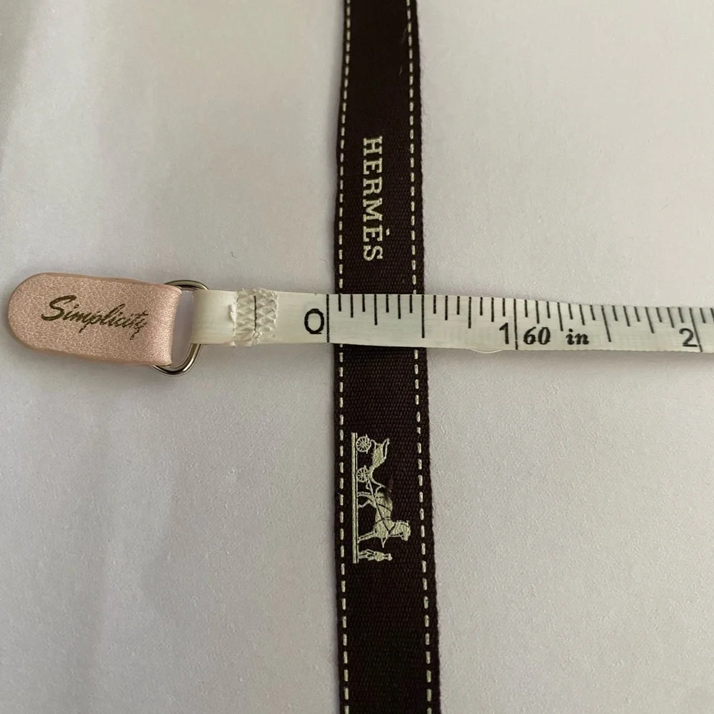 3 Yards Hermès Brown Logo Ribbon